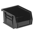 Hang & Stack Storage Bin, Polypropylene, Black, 3 in H, 4 1/8 in W, 5 3/8 in L