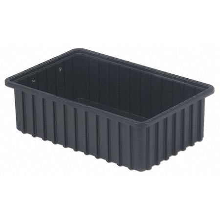 Polyethylene, Divider Box, Black, 16 1/2 in L, 5 in H