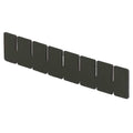 Plastic Divider, Black, 9 5/8 in L, 2 in H