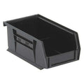 Hang & Stack Storage Bin, Polypropylene, Black, 3 in H, 4 1/8 in W, 7 3/8 in L