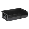 Hang & Stack Storage Bin, Polypropylene, Black, 5 in H, 16 1/2 in W, 10 7/8 in L