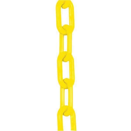Plastic Chain, Yellow, 50 ft Length, Gloss