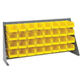 Steel Louvered Bench Rack, 1/4 in D x 20 in H x 36 in W, Gray