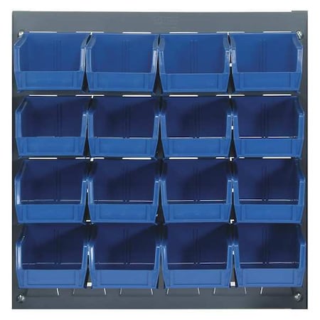 Steel Louvered Panel, 1/4 in D x 20 in H x 18 in W, Gray