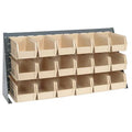 Steel Louvered Bench Rack, 1/4 in D x 20 in H x 36 in W, Gray