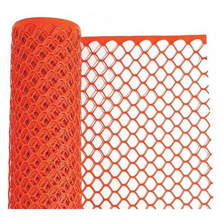 Safety Fence, 4 ft. H, Orange, 50 ft. L