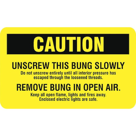 3" x 5", DOT Label, Black on Yellow, HMSL-3503-P100, PK100