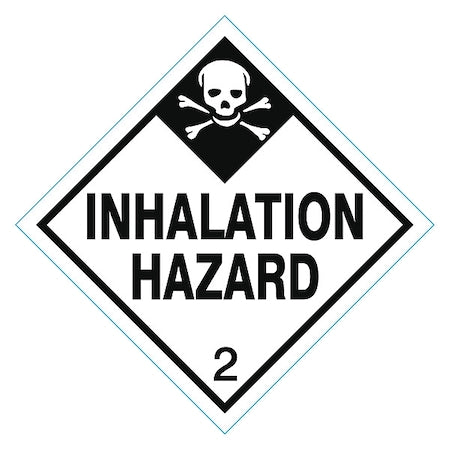 DOT Label, 4 In. H, Black/White, PK25