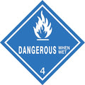 DOT Label, 4 In. H, White/Blue, PK100