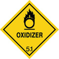 DOT Label, Oxidizer, 4 In. W, 4 In. H, PK500