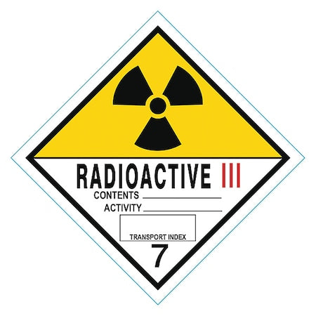 DOT Label, 4 In. W, Vinyl, PK25