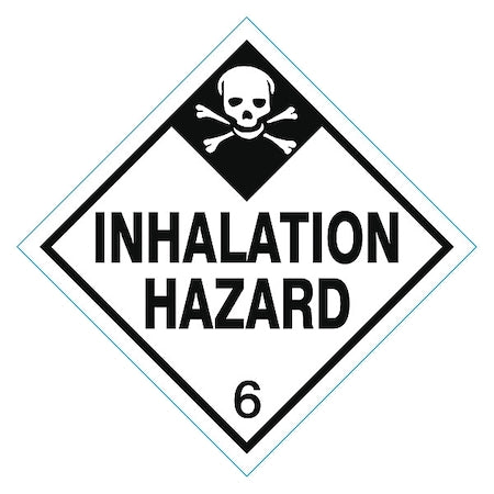 DOT Label, Black/White, 4 In. W, PK25