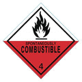 DOT Label, 4 In. W, 4 In. H, Vinyl, PK25
