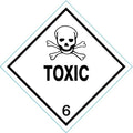 DOT Label, 4 In. H, 4 In. W, Toxic, PK500