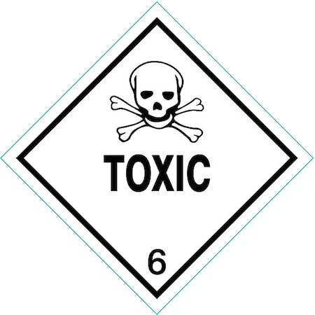 DOT Label, 4 In. H, Toxic, 4 In. W, PK250