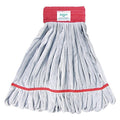 6 in Tube Wet Mop, 16 oz Dry Wt, Quick Change Connection, Cut-End, Red, Microfiber, ST30R