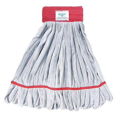 6 in Tube Wet Mop, 16 oz Dry Wt, Quick Change Connection, Cut-End, Red, Microfiber, ST30R