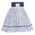 6 in Tube Wet Mop, 16 oz Dry Wt, Quick Change Connection, Cut-End, Green, Microfiber, ST450