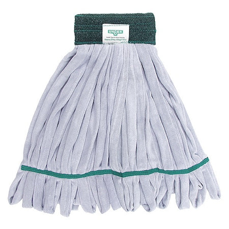 6 in Tube Wet Mop, 16 oz Dry Wt, Quick Change Connection, Cut-End, Green, Microfiber, ST450