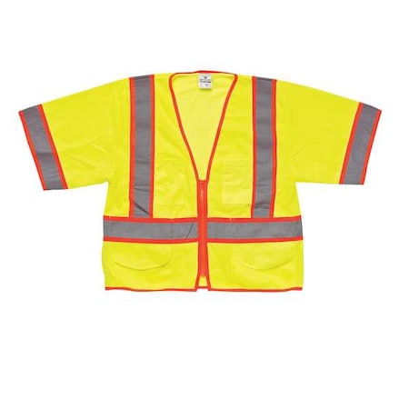 2XL Class 3 High Visibility Vest, Lime