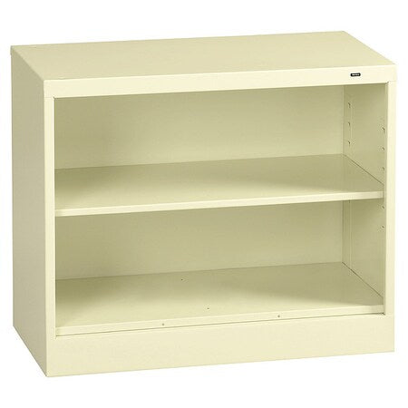 2-Shelf Bookcase, All Welded Steel 30"x36" Champagne/Putty