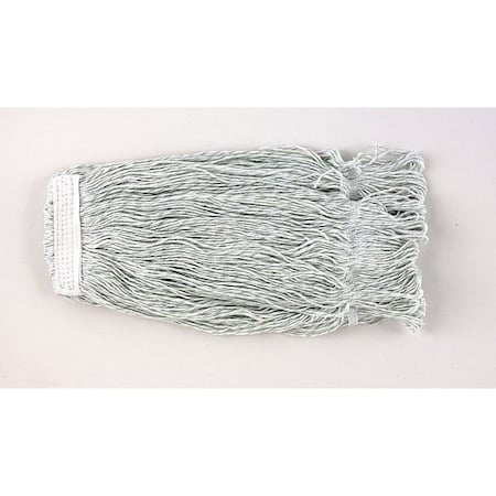 String Wet Mop, 16 oz Dry Wt, Quick Change Connection, Looped-End, Green, PET