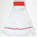 5 in String Wet Mop, 28 oz Dry Wt, Quick Change Connection, Looped-End, Green, PET