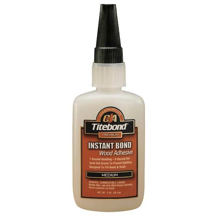 Instant Wood Adhesive, Medium, 2 oz, Clear