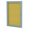 Enclosed Cork Bulletin Board 36x36", 1 Door