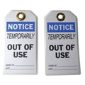 Notice, Temporarily Out Of Use, 3 in W x 5 3/4 in H, 10 PK