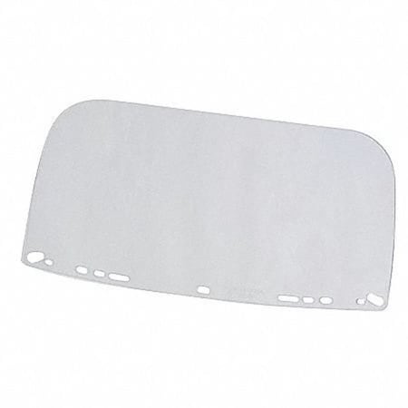 Face Shield Visor, Clear Visor, 8" Height, Uncoated Lens, Clear