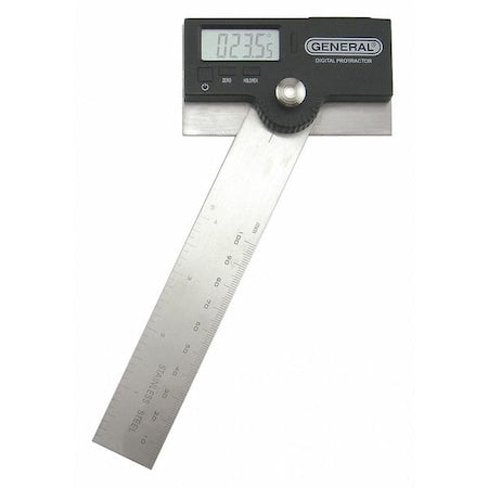 Digital Protractor, SS, 6 In, 0 to 180 deg