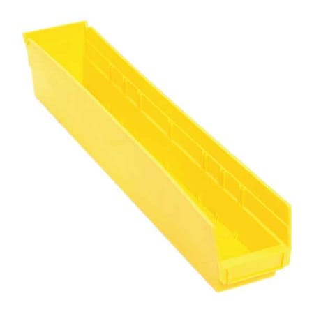 Yellow Shelf Bin, 23-5/8"L x 4-1/8"W x 4"H