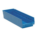 Shelf Storage Bin, Polypropylene, Blue, 4 in H, 6 5/8 in W, 17 7/8 in L