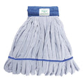 6 in String Wet Mop, 16 oz Dry Wt, Quick Change Connection, Cut-End, Blue, Microfiber