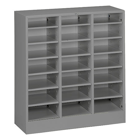 Literature Sorter 21 Compartments, Medium Gray