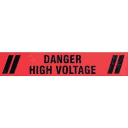 Floor Marking Tape, Polyester, Message, Black, Red, 3 in W., 7 mil Thickness