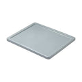 Gray Plastic Lid, 23.8 in L, 19.8 in W, 1" H