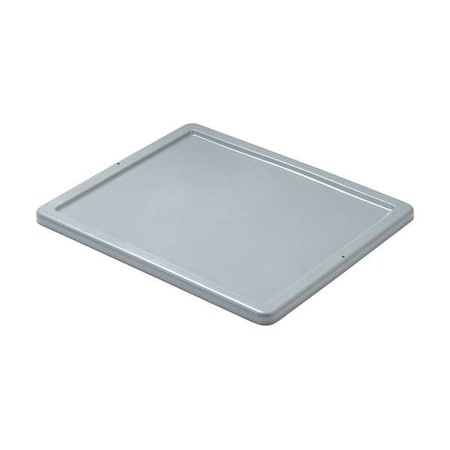 Gray Plastic Lid, 23.8 in L, 19.8 in W, 1" H