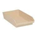 Shelf Storage Bin, Polypropylene, Ivory, 4 in H, 11 1/8 in W, 17 7/8 in L