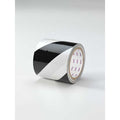 Floor Marking Tape, vinyl, Striped, Black, White, 4 in W., 7 mil Thickness