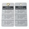 Tag, Forklift, Cardstock, 5 3/4 in H x 3 in W, White, Rectangle, 25 PK