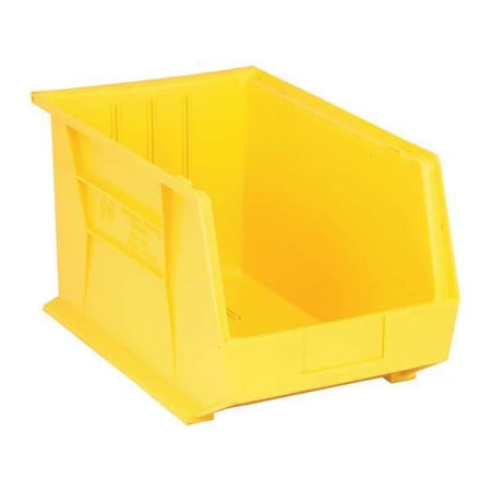 Hang & Stack Storage Bin, Polypropylene, Yellow, 10 in H, 11 in W, 18 in L