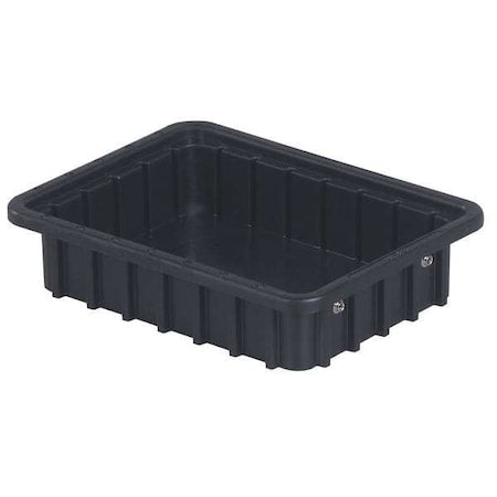 Polypropylene, Divider Box, Black, 10 3/4 in L, 2 1/2 in H