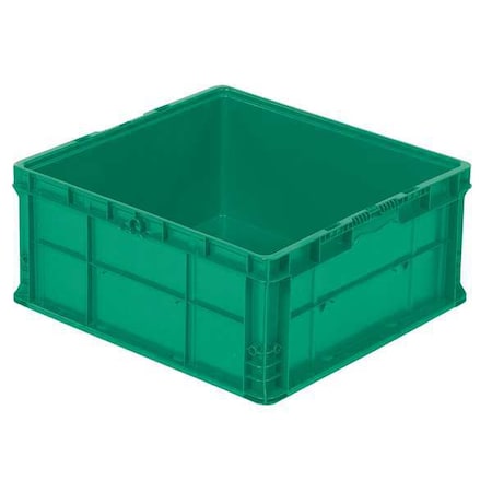 Solid & Stackable Straight Wall Storage Container, 19.7 gal, 24 in L x 22-1/2 in W x 10-3/4 in H