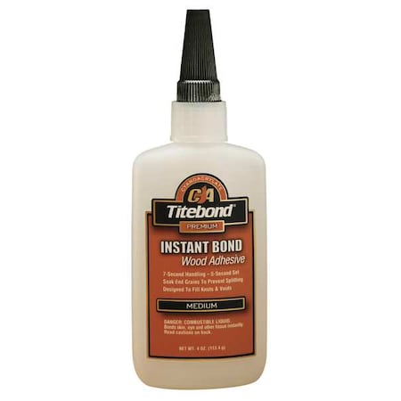 Instant Adhesive, MIL Spec A46050C Type II, Class 3, 4 oz, Clear