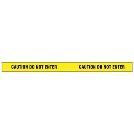 Barricade Tape, Caution Do Not Enter, Yellow, 2 in Wide x 180 ft Length, Vinyl, 4 mil