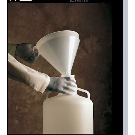 Funnel, 0.56 gal, Polypropylene, White