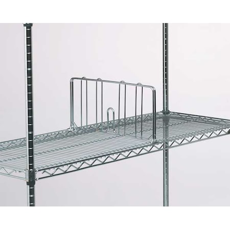 Shelf Divider, 18"D x 18"W x 8"H, Chrome