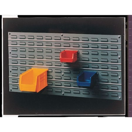 Steel Louvered Panel, 1/4 in D x 20 in H x 36 in W, Gray